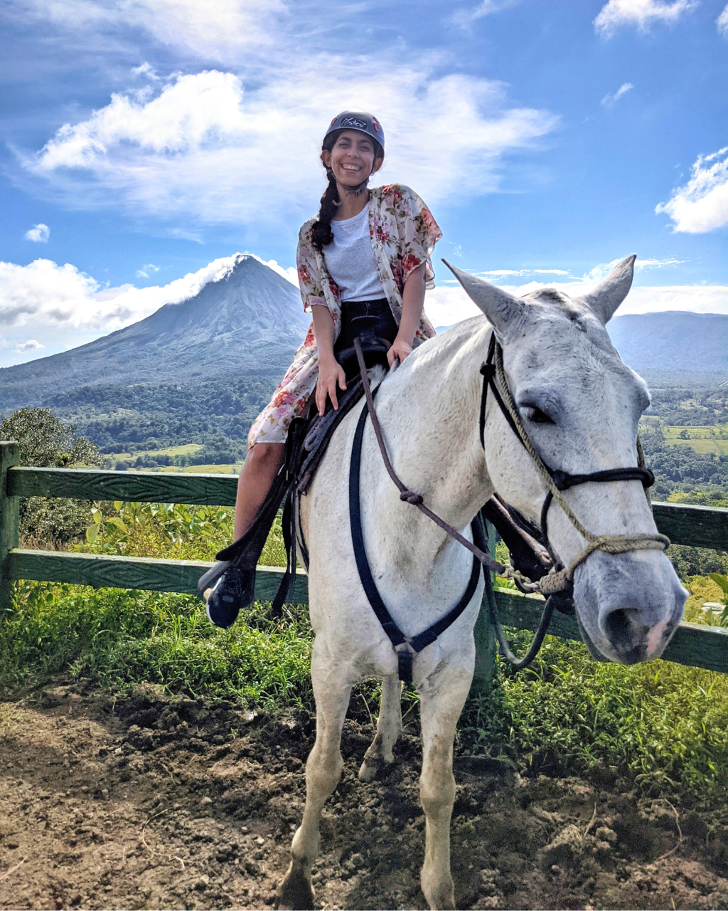horseback riding with volcano views in Costa Rica